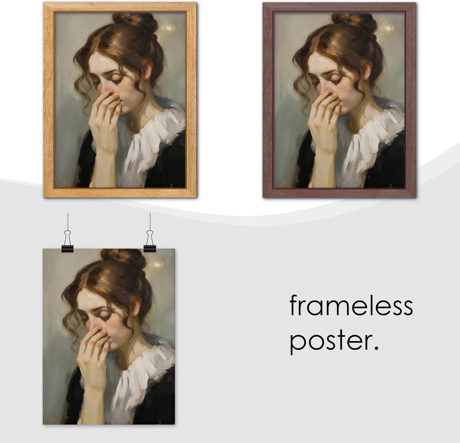 Skiennix Funny Bathroom Canvas Wall Art - Vintage Mid-Century Style Humor - 11" x 15" (2 Pcs)
