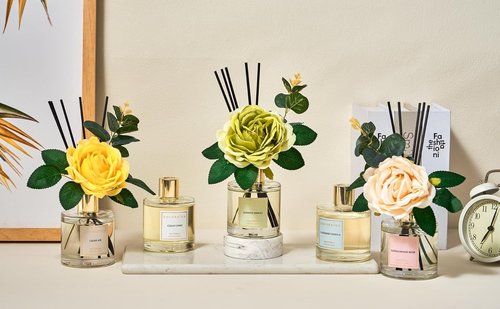 Cocorina Reed Diffuser Set - Cashmere Vanilla Scented Home Fragrance | 6.7 Ounce, Perfect for Large Rooms