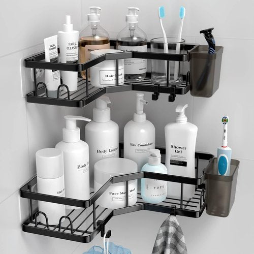 AKTECKE Shower Caddy - Adhesive Strip Replacement Pack of 4 for Easy Organization