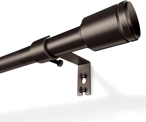 Adjustable Bronze Curtain Rods by [Brand Name] - 30-45 Inch for 30-39 Inch Windows | Perfect for Small Curtains