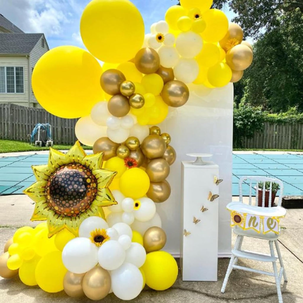 Awenztech Yellow Balloons - 12 Inch Latex Balloons | 50 Pack for Baby Shower & Birthday Party Decor