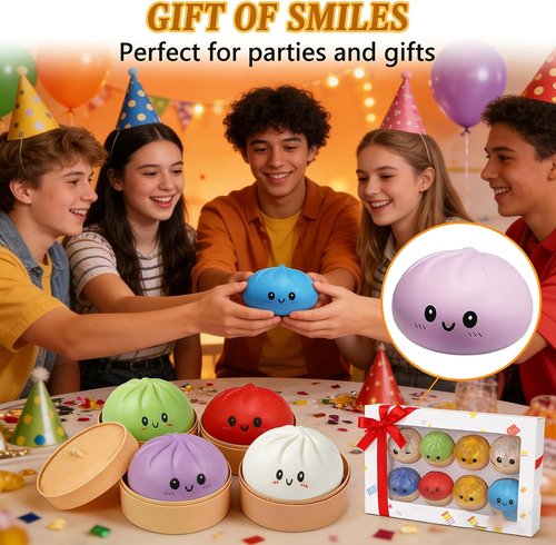 Glitter Dumpling Squishy Mystery Box by [Brand Name] - Surprise Mini Steamer Toy | No Duplicate Glitter Dumplings