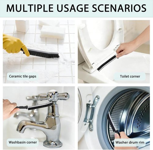 Crevice Cleaning Brush Set - Hard Bristle Gap Scrubber Tools for Grout & Window Tracks | 12-Pack Home Essentials