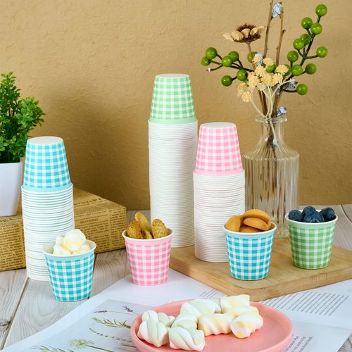 LITOPAK 720 Pack 3 oz Paper Cups, Colorful Disposable Bathroom Cups, Small Mouthwash Mugs for Home, Bathroom, Picnic, Party, and Events