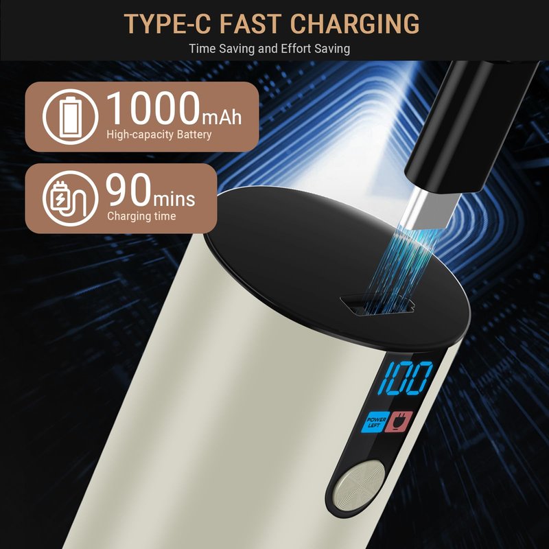 Electric Salt and Pepper Grinder Set, USB Rechargeable, Automatic Salt Pepper Mill Grinder Adjustable Coarseness with LED-Display, 120ml Container, One-Button Control, Suitable for kitchen, restaurant