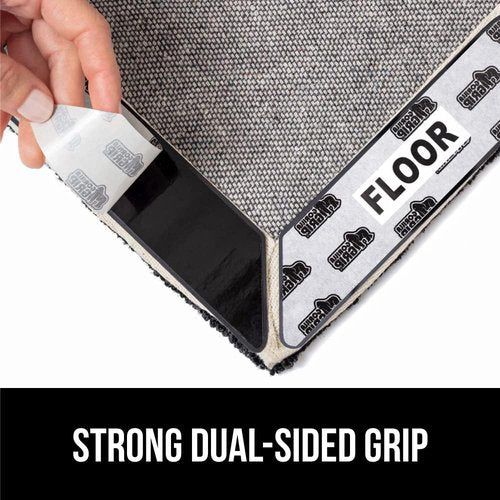 Gorilla Grip Rug Gripper Pads - 8 Pack Black Office Chair Mat for Carpet | 32.5x48 Inch Clear Size
