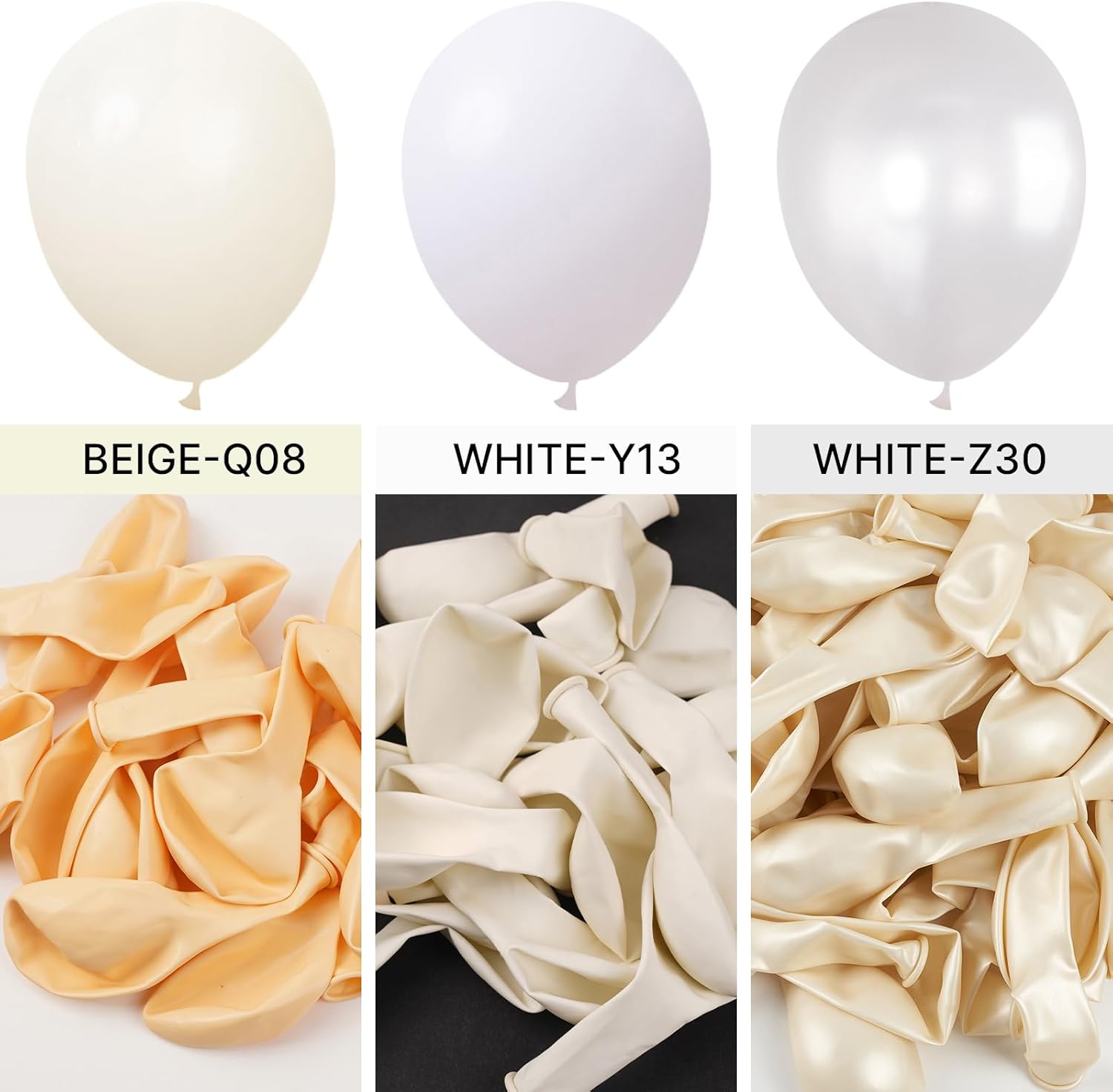 PartyWoo 5-Inch Matte White Balloons - 50 Pcs for Elegant Party & Wedding Decorations | Neutral Baby Shower Decor