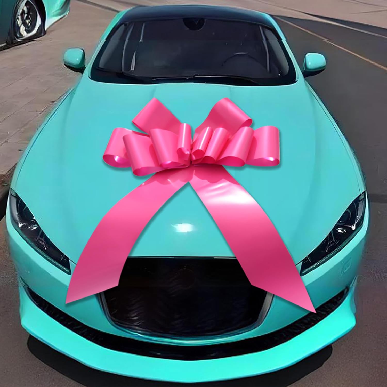 Skiennix 30-Inch Giant Car Bow - Perfect for Gifts | Eye-Catching Pink Design