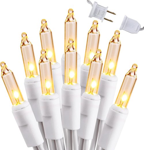 Brizled Clear Christmas Lights - 300 Count 69.6ft Connectable White String Lights for Indoor/Outdoor Use
