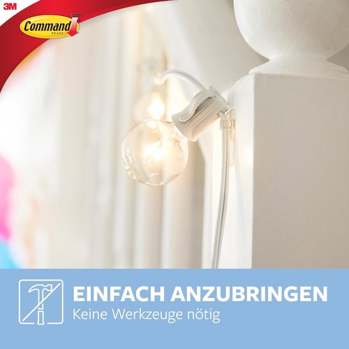 Command Mini Holiday Light Hooks - 40 Clips & 48 Strips for Easy Holiday Decorating