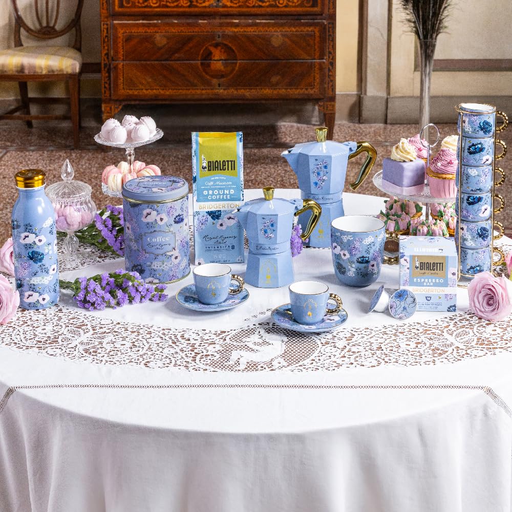 Bialetti – Moka Express Bridgerton: Iconic stovetop Espresso Maker – Official Netflix License, 3 Cups (4.3 oz.), Aluminum