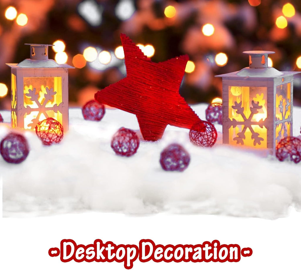 Skiennix Christmas Fake Snow Decor - 15oz Fluffy Artificial Snow for Winter Mantle & Holiday Displays