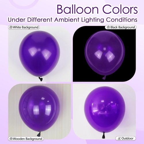 Dark Purple Balloons - 12 Inch Latex Party Balloons | 50 Pack for Weddings, Baby Showers & Celebrations