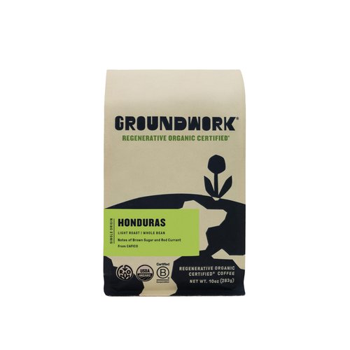 GROUNDWORK COFFEE CO USDA Organic Honduras Whole Bean Coffee, 10 OZ