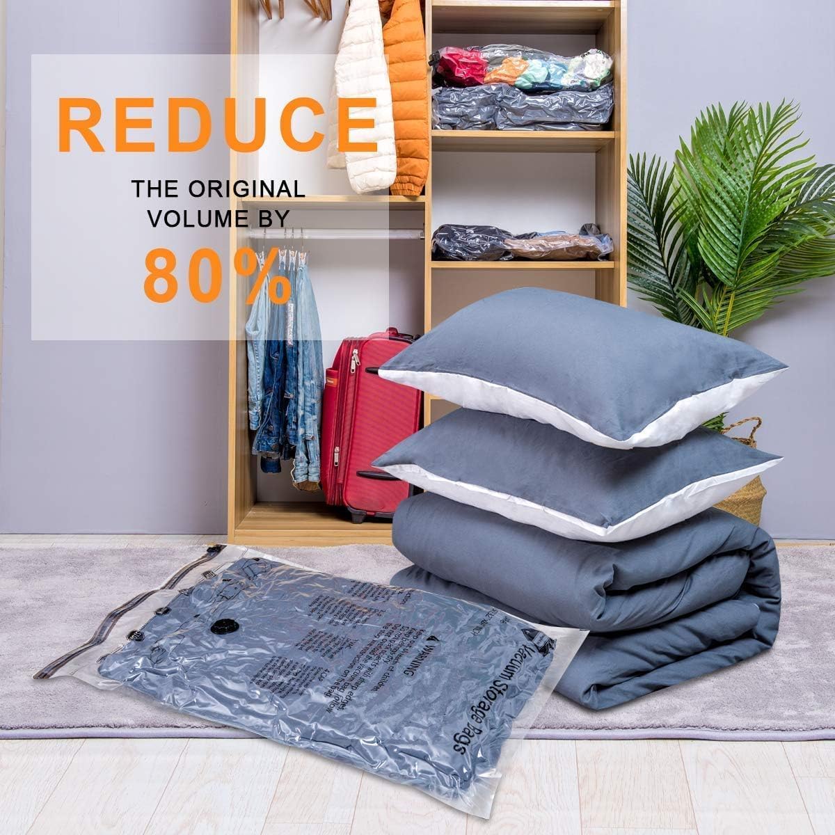 XX Large Vacuum Storage Bags by [Brand Name] - Space Saver Compression Bags for Blankets & Clothes