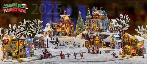 Lemax Village Square Clock Tower - Battery-Operated Lighted Building | 4.5V, #55320