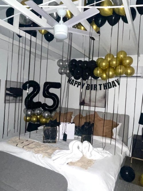 50 Balloon Number - Black 40-Inch Digital Balloons for 50th Birthday, Weddings & Celebrations