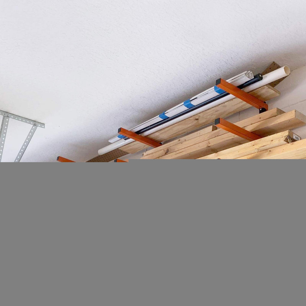 Ultrawall Wall Mount Wood Organizer and Lumber Storage Metal Rack with 3-Level - Indoor & Outdoor Use, 4 Pack