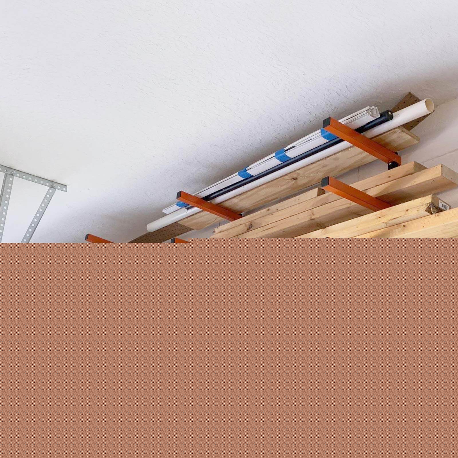 Ultrawall Wall Mount Wood Organizer and Lumber Storage Metal Rack with 3-Level - Indoor & Outdoor Use, 4 Pack