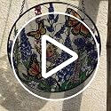 Victorian Rose Stained Glass Suncatcher - Customizable Window Decor
