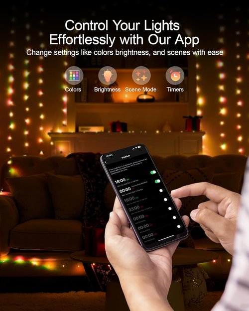 Ariceleo RGB Fairy Lights - 32.8 ft USB Powered String Lights with Remote & APP Control | Waterproof Copper Wire, 8 Modes, Timer Function for Christmas & Parties