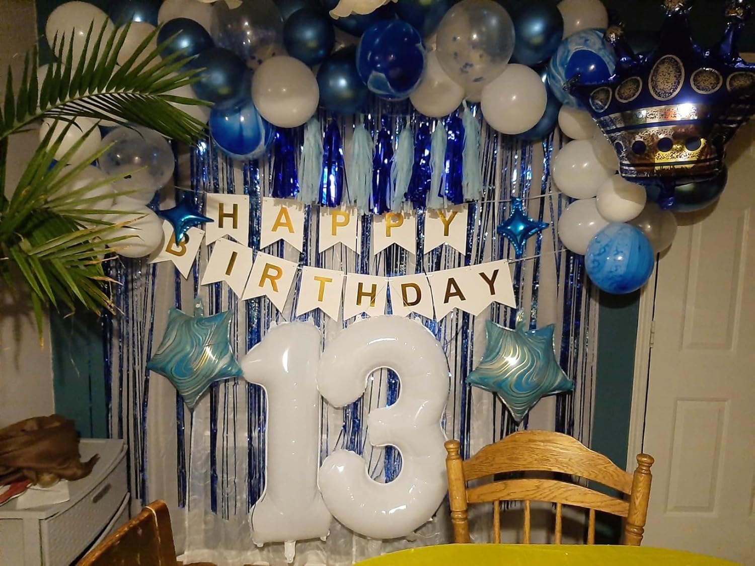 Number 7 Balloon - 40 Inch White Birthday Decoration for 7th, 17th, 27th & 70th Celebrations
