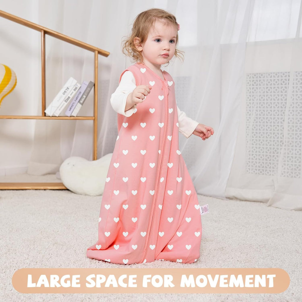 Yoofoss Baby Sleep Sack - 100% Organic Cotton Wearable Blanket | 12-18 Months, 2-Way Zipper, 3 Pack