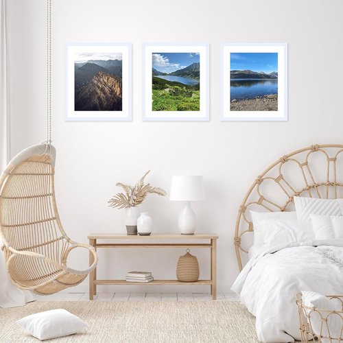JCJMY 20x25 Picture Frame - Versatile Wall Hanging for 16x20 Photos with Mat or 20x25 Without Mat, White