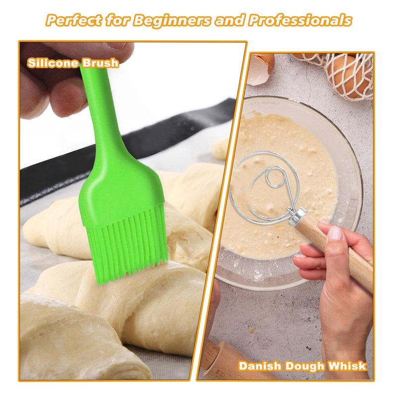 Large Sourdough Bread Baking Supplies, 10 Inch Round &12 Oval Banneton Bread Proofing Basket, Sourdough Starter Kit for Making Baking Fermentation