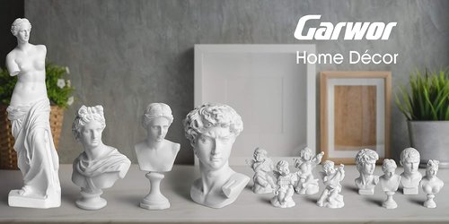 Garwor Mini Greek Mythology Figures - 10PCS Resin Bust Sculptures for Home Office Décor | 2.75" H