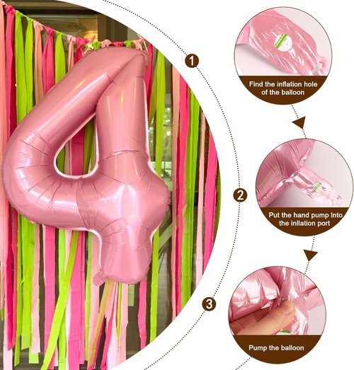 40 Inch Pearl Pink Birthday Balloons | 28 Number Balloons for Celebrations & Graduation Decor