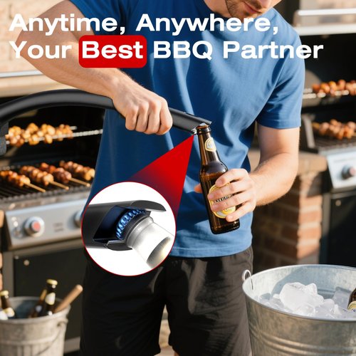 Purgreat Grill Brush for Outdoor BBQ - Replaceable Bristle Free Heading and Reinforced Scraper - Safe BBQ Brushes for Porcelain/Gas/Charcoal/Smoker/Cast Iron Grill - Cleaning Brush(Black)