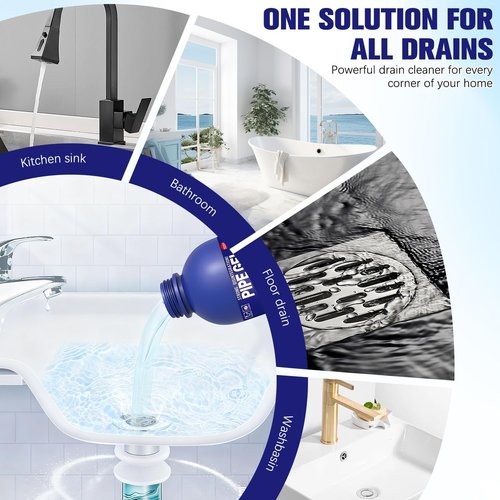 Bobo Drain Cleaner - Powerful Unclogging Solution for Kitchen Sinks | Professional-Grade Pipe Opener