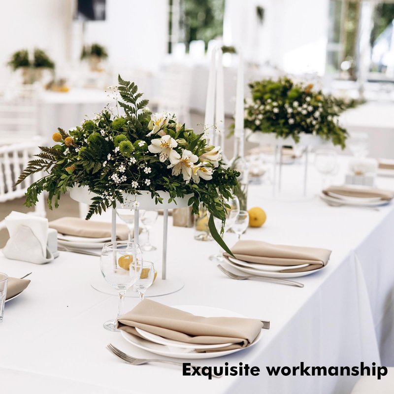 Fixwal 2 Pack White 90 x 132 Inch Rectangle Tablecloths, Reusable Heavy Duty Washable Polyester Table Covers for Banquet Tables, Wedding, Party, Birthday, Outdoor, Picnic, Camping
