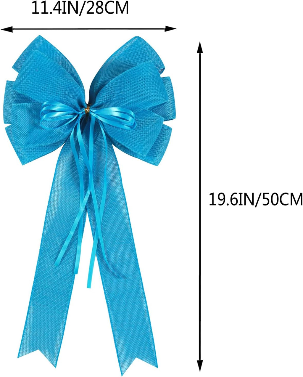 Skiennix Large Blue Easter Wreath Bow - Decorative Spring Tree Topper with Glitter String | 2 Pcs Set