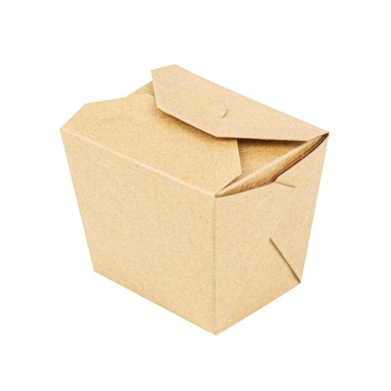 Restaurantware Bio Tek 8 Ounce Chinese Take Out Boxes 200 Greaseproof Food To Go Boxes - Tab-Lock Microwave-Safe Kraft Paper Take Home Boxes Recyclable For Restaurants Catering And Parties