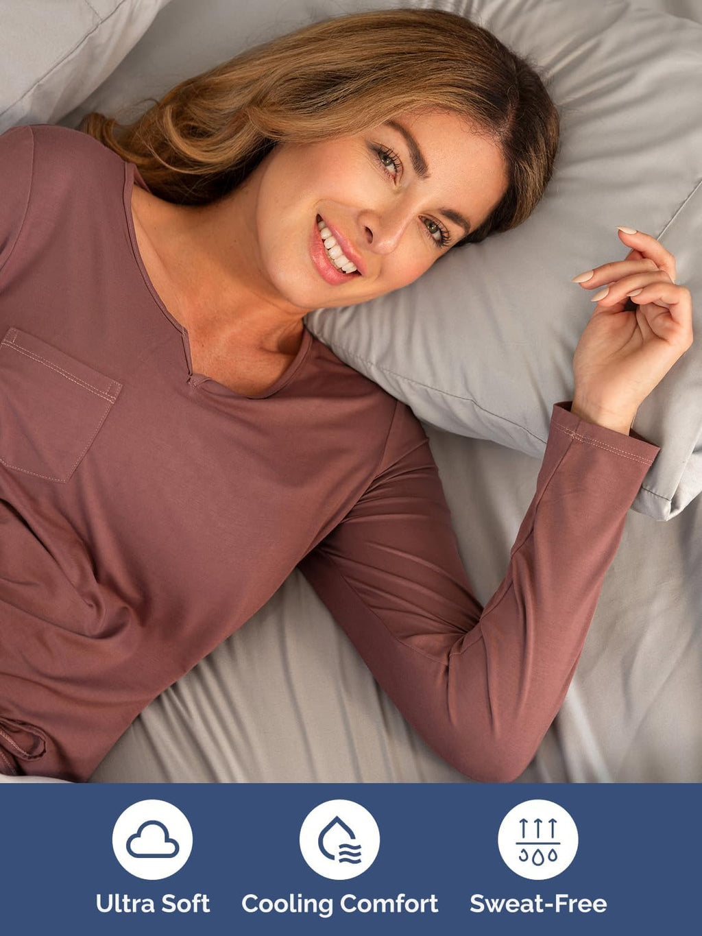 Skiennix Extra Deep Twin Sheet Set | 4-Piece Breathable Cooling Bedding - Soft, Wrinkle-Free Light Grey