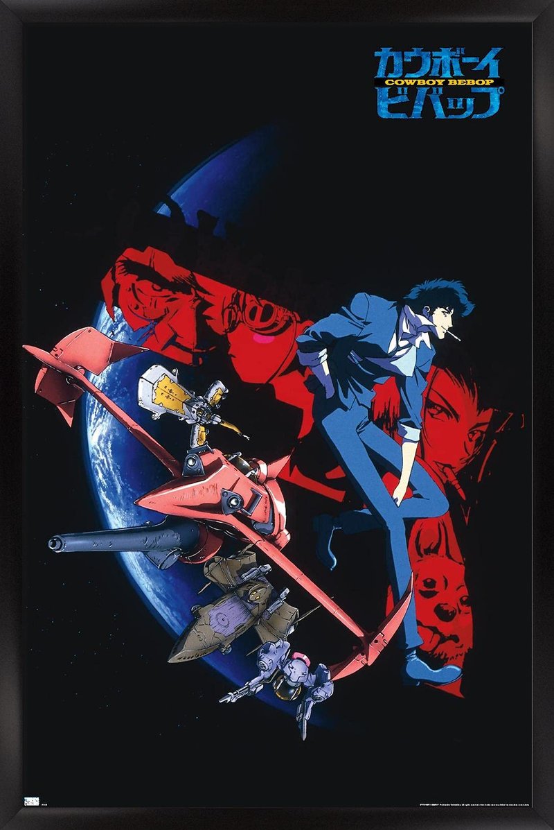 Cowboy Bebop - Key Art Wall Poster, 34L" x 22.4W", Black Framed Version