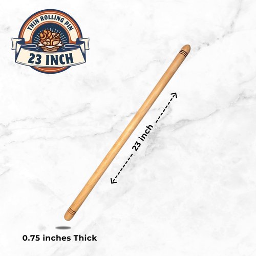 23 Inch (60 cm) Oklava Extra Long Rolling Pin for Baking, Mattarello Rolling Pin for Manti Ravioli Pasta Turkish Baklava dough Tortilla, Handmade Wooden