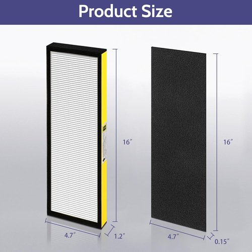 Germ Guardian FLT4825 HEPA Filter B - 4 Pack Replacement with Carbon Pre-Filters for AC4825 Series