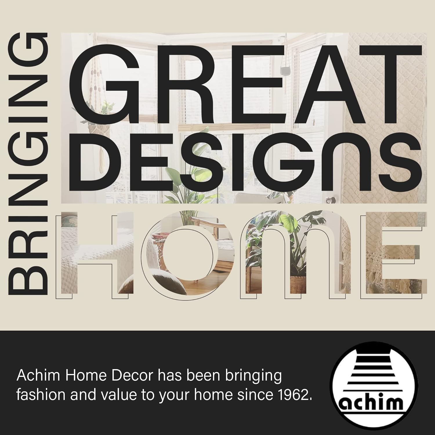 Achim Home Decor Buono II Decorative Window Curtain Rods - Lightweight, Easy To Install, 48-86 Inches