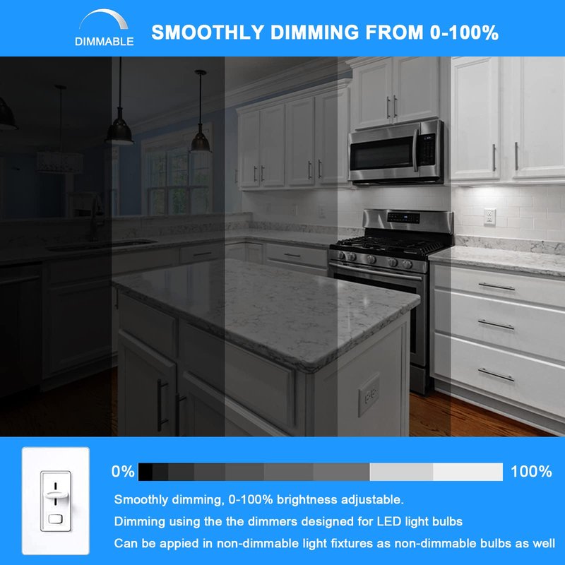 TAIYALOO LED Microwave Light Bulbs Under Hood 60W Equivalent, E17 LED Bulb Dimmable for Range Hood, Refrigerator, 7W 630 Lumens, LED Appliance Light Bulb Over Stove, Daylight White 6000K, 2 Pack