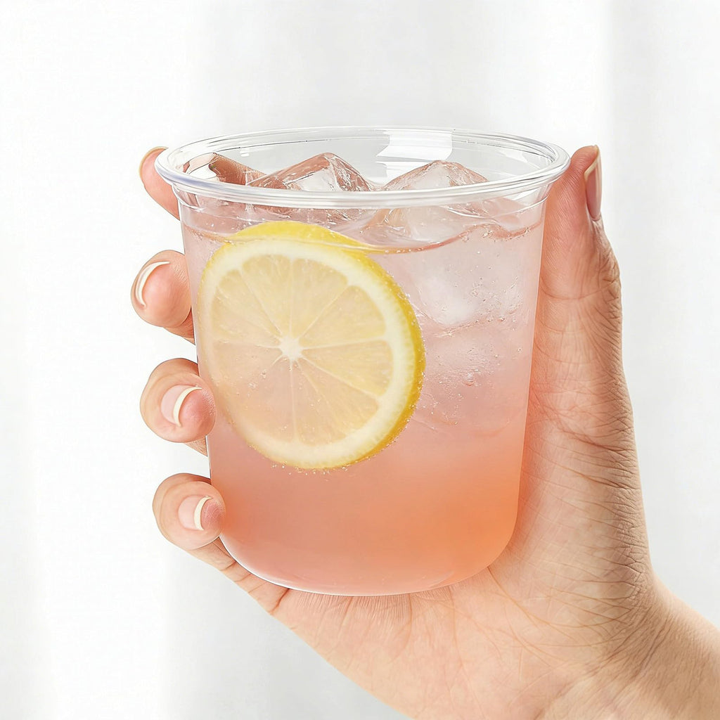 Jycnolm 100 Pcs Round Bottom Plastic Cups 12 oz Disposable Stemless Wine Glasses Cocktail Clear Party Cups for Meeting, Wedding, Birthday, Party Supplies