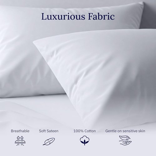 California Design Den Luxuriously Soft 600 Thread Count Cotton Pillowcases - Set of 2, Seafoam Color