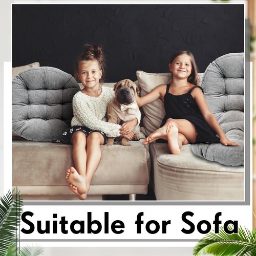 Jerify 6 Pcs Floor Pillow Cushions 22 x 22 Inch Round Square Large Meditation Floor Pillow for Classroom Adult Meditation Picnic Party Seating Learning Daycare School (Round,Light Gray)