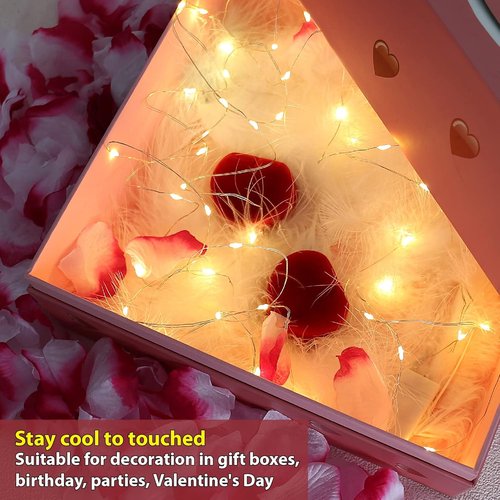 HXWEIYE Fairy Lights - 18 Pack Battery Operated 7ft 20LED Warm White Mini String Lights | Waterproof for Mason Jars, Indoor & Outdoor Decor