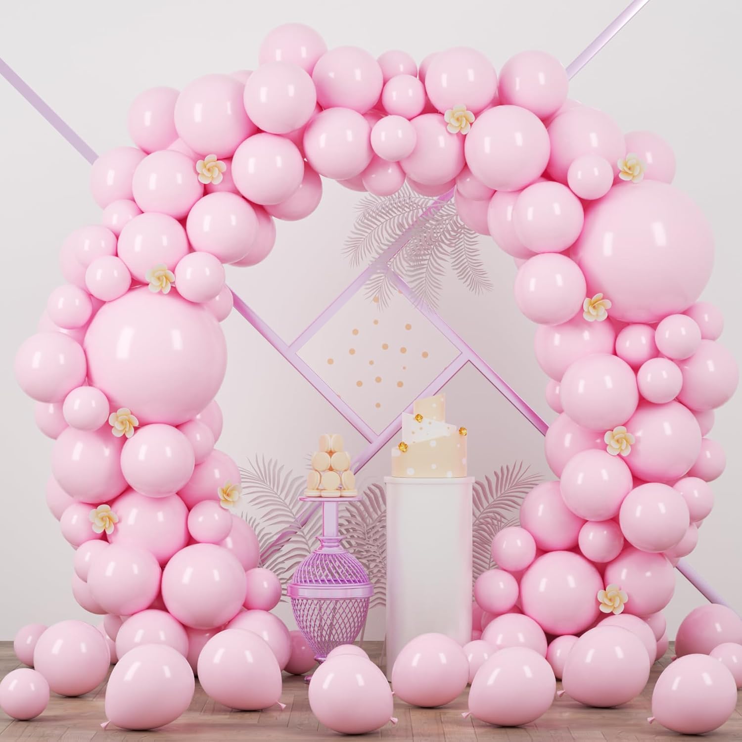 Voircoloria Light Pink Balloon Garland Kit - 90 Pack in 18/12/10/5 Inch Sizes | Perfect for Birthday Parties, Baby Showers & Gender Reveals