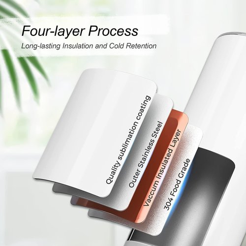 AGH 10pcs 20 oz Sublimation Tumbler Flat Edge Blanks, 20oz Sublimation Tumblers Skinny Straight Cups Bulk with Colorful Lid, Individual Box, Plastic Straw For Coffee Drinks