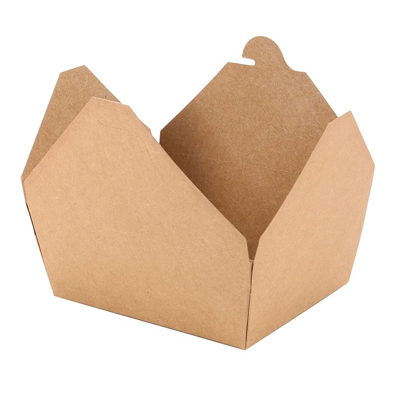 JEUIHAU 50 Pack 45 Oz Kraft Brown Take Out Boxes, Chinese Takeout Containers, Leak and Grease Resistant to Go Containers for Restaurant, Catering and Party, Microwaveable