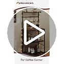 4-Tier Bakers Rack with Power Outlet, Kitchen Storage Shelf & 6 Hooks